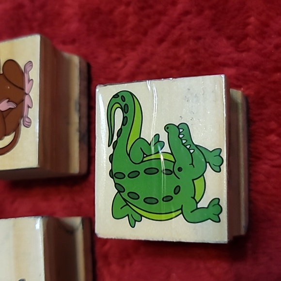 Set of 11 African Wildlife Wooden Rubber Stamps - Picture 9 of 12